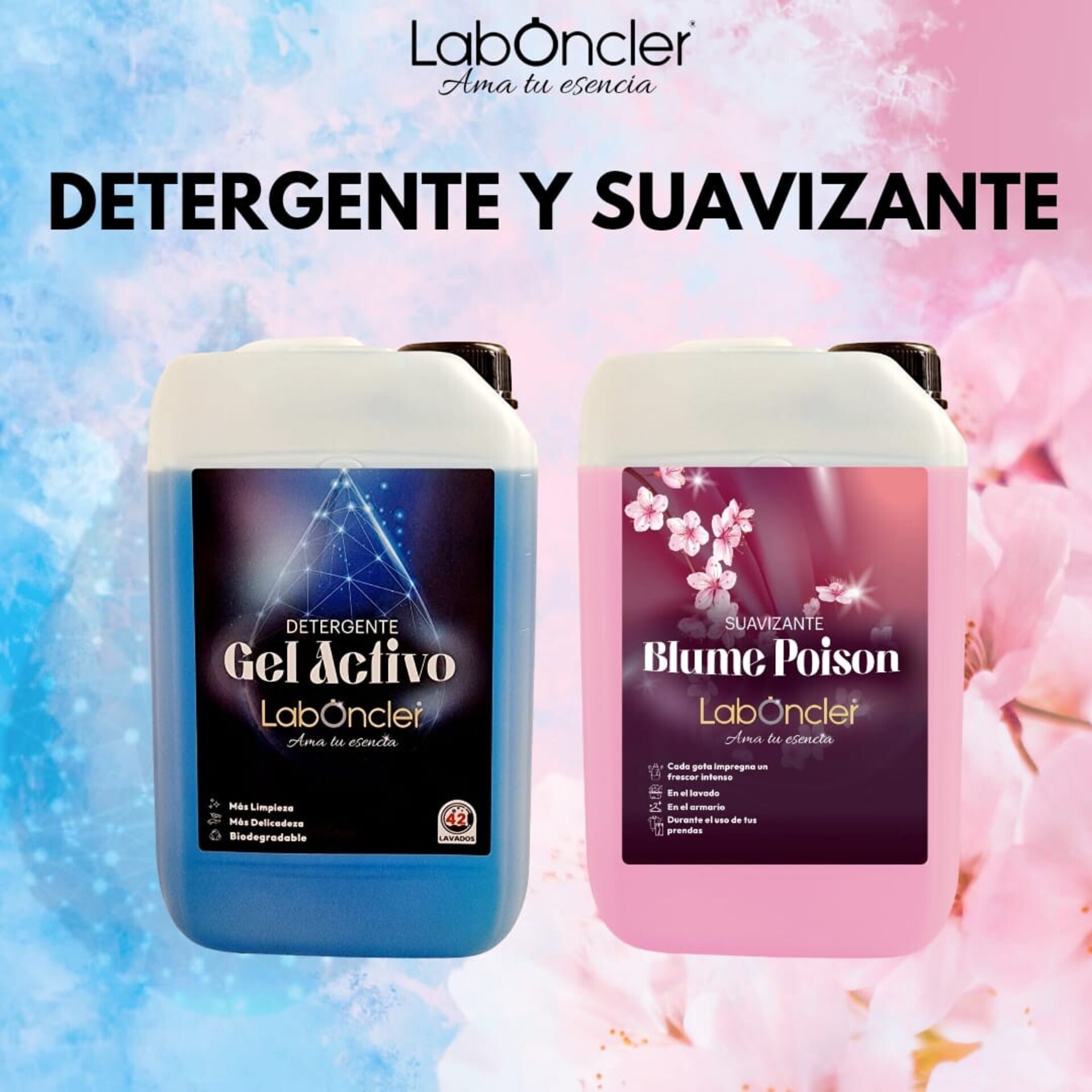 PACK DETERGENTE Gel Activo+SUAVIZANTE Blume Poison Laboncler - 1